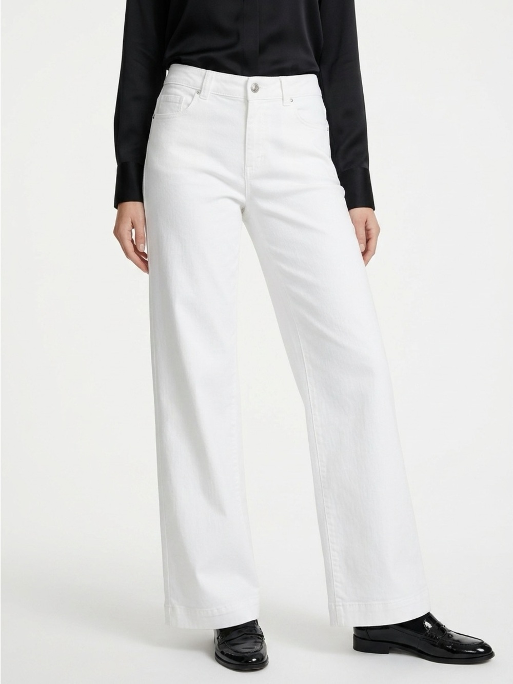 Democracy "Ab"solution Straight Leg Lyocell Blend Jeans White Size 14